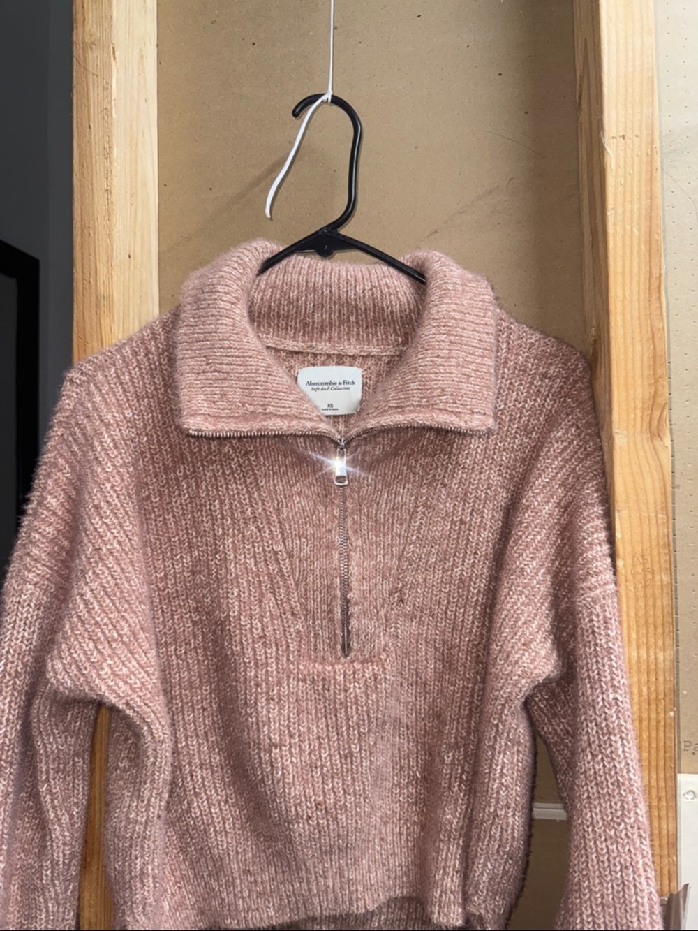 Abercrombie & Fitch Rose Cowl Half-Zip Sweater